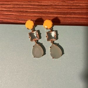 J Crew mixed-stone drop earrings